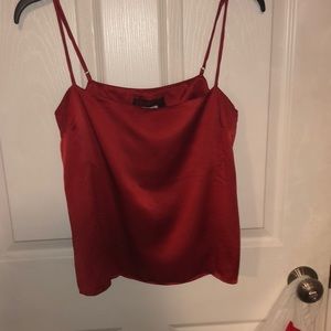 Reformation red satin tank top